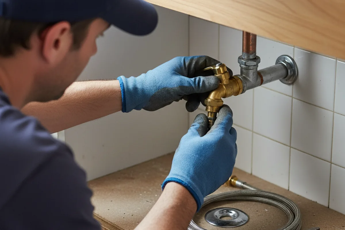 Shutoff valve and fitting work during Faucet and Fixture Repair in Kinderhook